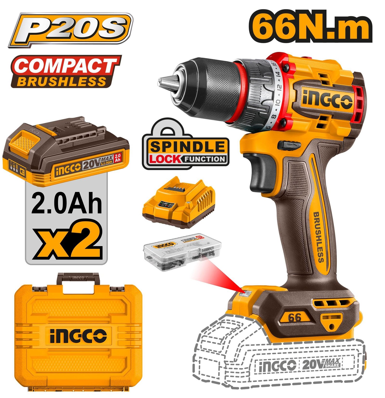 Compact Brushless Cordless Drill
