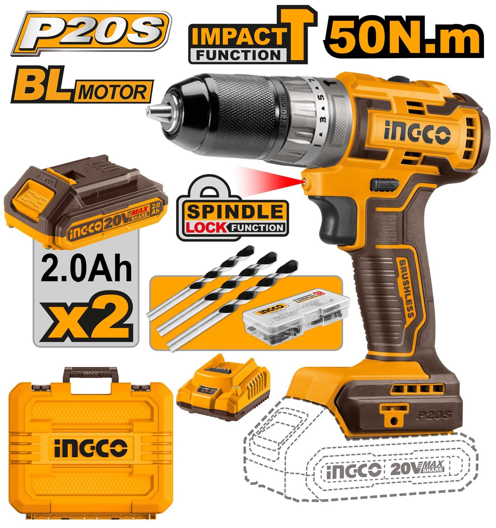 Brushless Cordless Impact Drill